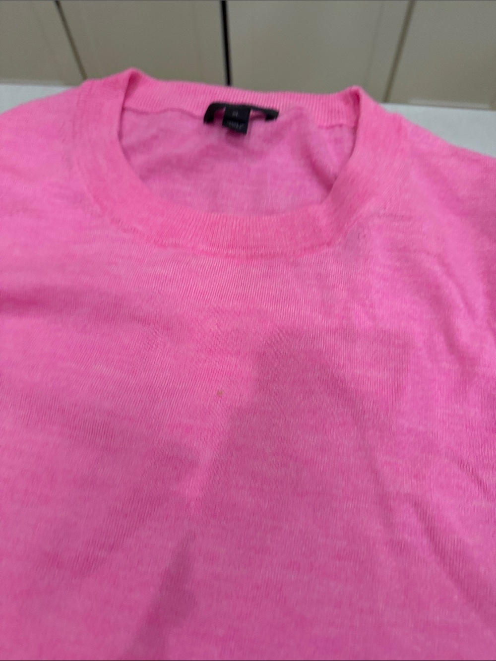 J. Crew Bright Pink Crewneck Sweater